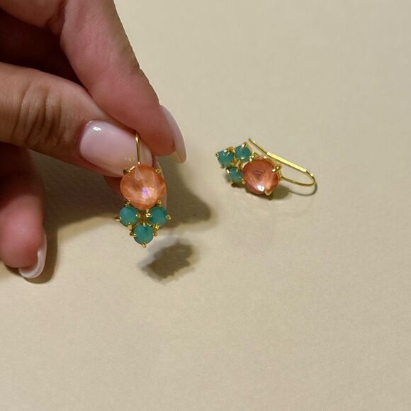 Crystal drop earrings N787 - Picture 4 of 5